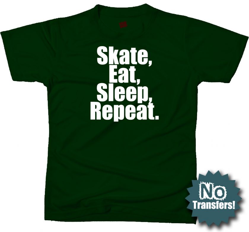 Skate Eat Sleep Sk8 Skateboard Punk Skater NEW T shirt  