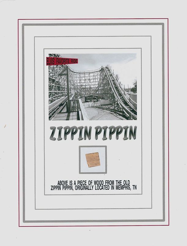 ZIPPIN PIPPIN Libertyland Elvis roller coaster piece  