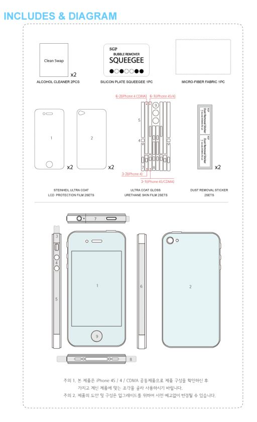 SGP STEINHEIL EX ULTRA CRYSTAL Protector film  iPhone 4  