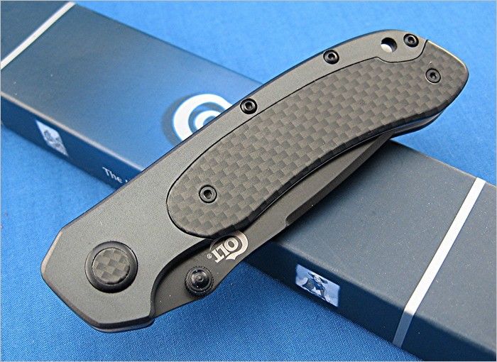 Colt Linerlock Carbon Fiber Black Titanium Blade Knife  