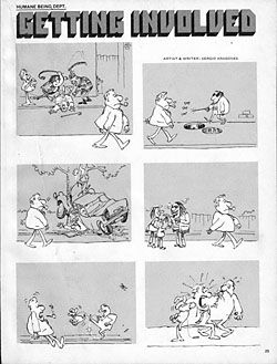 SERGIO ARAGONES   MAD #183 GET INVOLVED 1 PG STORY ART  