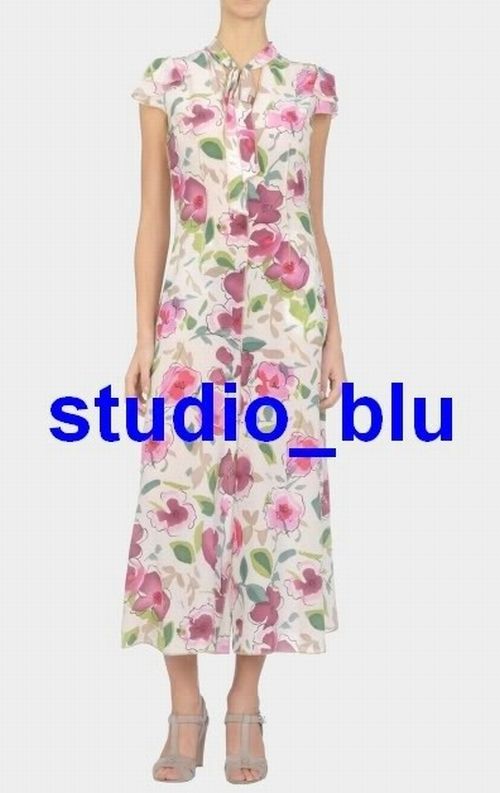 DOLCE & GABBANA Multi Floral Silk Dress Jumpsuit 40 or 42  