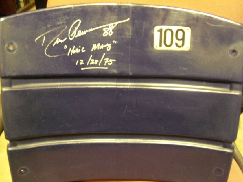   Cowboys Drew Pearson ROH 2011 signed Texas Stadium Seat Back  