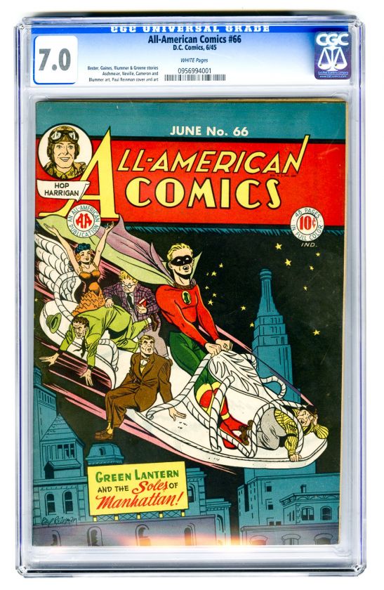 All American Comics #66 CGC 7.0 white DC Golden Age Green Lantern 