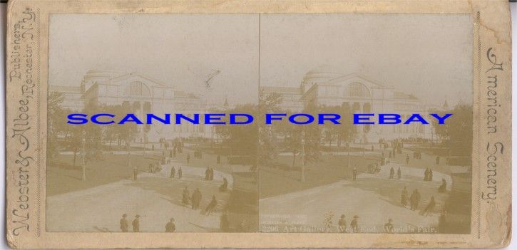 1893 CHICAGO COLUMBIAN EXPOSITION ARTGALLERY STEREOVIEW  