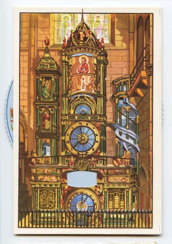 MECHANICAL STRASBOURG Cathedral Astronomical Clock postcard  