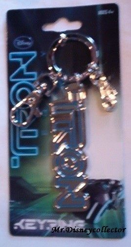 Disney Pewter Keychain Keyring TRON LEGACY LOGO NAME  