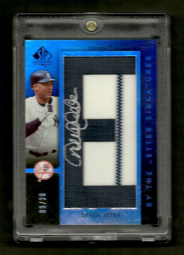 Derek Jeter 2007 SP Authentic By the Letter Auto Letter #/20 Rare 3000 