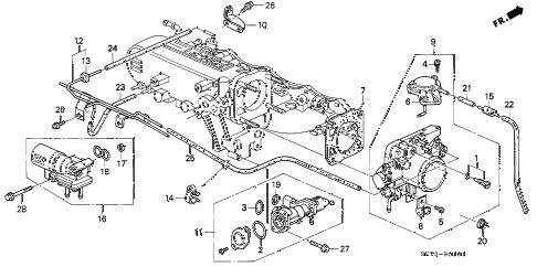 INTEGRA DA GSR THROTTLE BODY B18 B17 B16 LS VTEC 63MM  