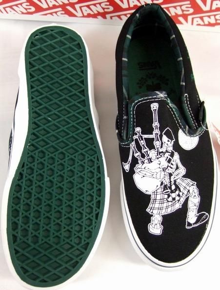 RARE VANS OFF THE WALL DROPKICK MURPHYS PUNK BAND SKELETON PIPER IRISH 