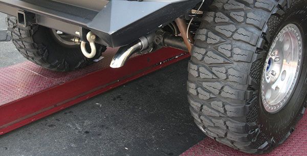 Banks Monster exhaust installed on a 2009 Jeep Wrangler 3.8L V 6.