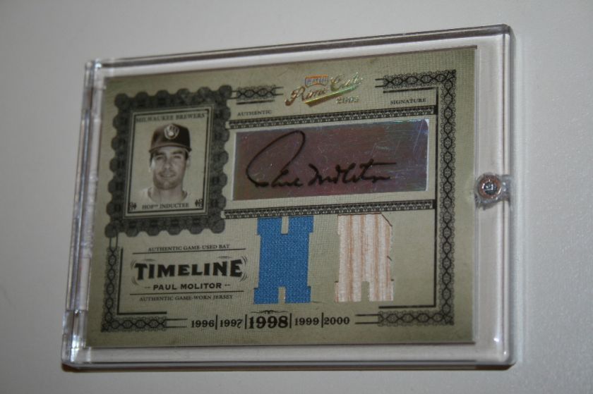 2005 Prime Cuts Timeline Signature Material Combo Paul Molitor Auto 