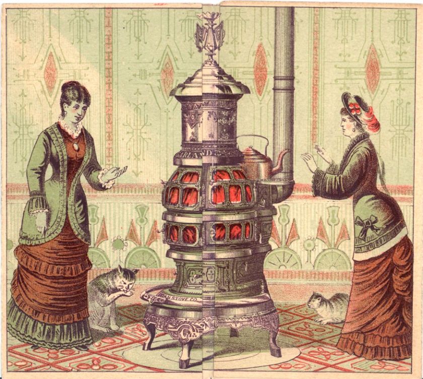 MICHIGAN STOVE CO. FOLDOUT TRADE CARD  