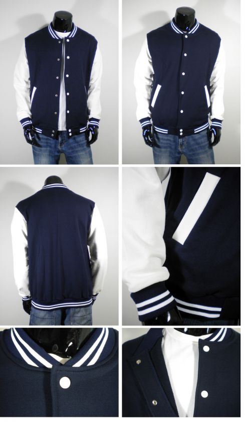 Mens New Varsity Basic Baseball Jacket(S,M,L,XL 