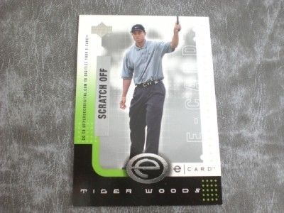 Tiger Woods Upper Deck 2001 E TW E Card Golf Scratch  