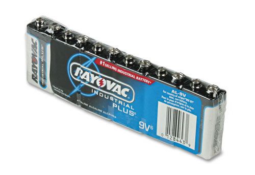 NEW RAYOVAC 9V BATTERIES, 6 PACK, INDUSTRIAL PLUS AL9V  