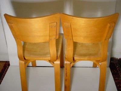 Vintage Pair Thonet Bentwood Eames Era Side Dining Chair Mid Century 