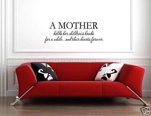 MOTHER HOLDS HER Vinyl Wall Lettering Quotes Sayings  