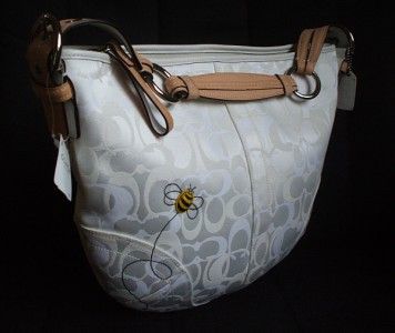 NWT COACH LADY BEE WHITE OPTIC LARGE HOBO PURSE BAG  