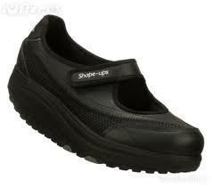 NEW SKECHERS SHAPE UPS BLACK WITH VELCRO WOMEN 12305  