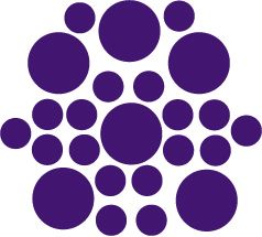 PURPLE + 1 Color Polka Dot Circles Wall Sticker Decal  