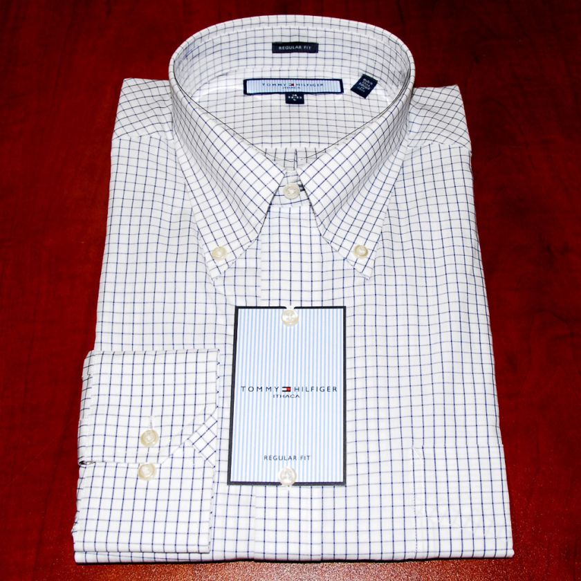 MENS TOMMY HILFIGER ITHACA DRESS SHIRT WHITE REG TH008  