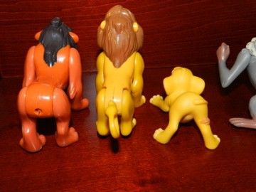 Lion King Simba Scar Rafiki Monkey Figure LOT Disney McDonalds Burger 