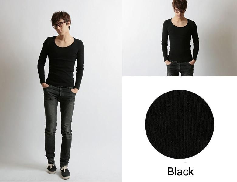 Mens slim big round neck BACKING shirts t shirts Tops  