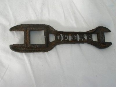 Antique John Deere Wrench   Cast Iron Cut Out   Tractor Implement 