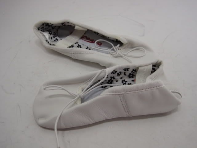 CAPEZIO TODDLERS TECHNIK 200 BALLET SHOE WHITE LEATHER/SUEDE SZ 9 EE 