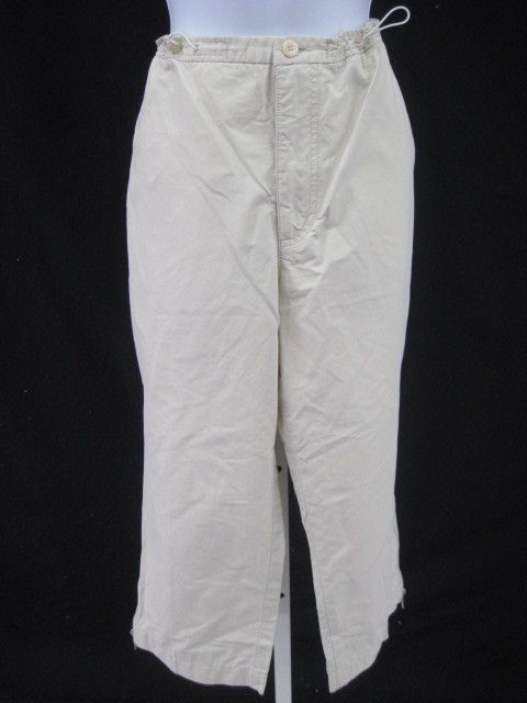 NEW MAN COLLECTION Beige Cropped Wide Leg Pants S  