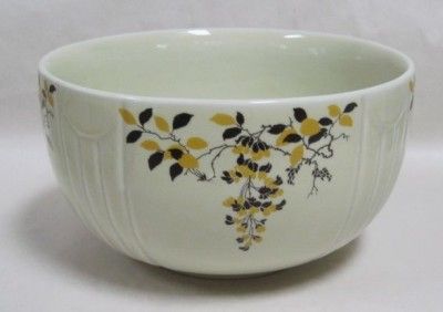 Hall China 9 Radiance Mixing Bowl Black/Yellow Design  