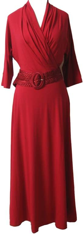 Talbots Belted Faux Wrap Dress Red 4P 16 Size  