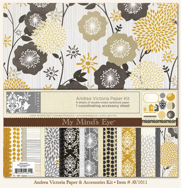 My Minds Eye ANDREA VICTORIA KIT 12x12 Papers Minds  