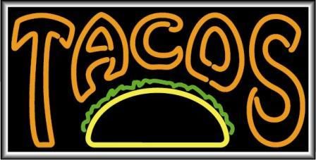 NEW TACOS ILLUMINATED BACKLIT ELECTRIC 15x30 SIGN  