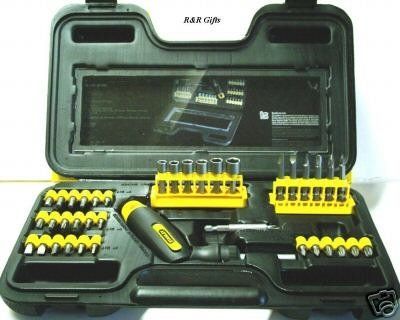 Bit & Driver Set With Hard Case Stanley 39 Pc. Tools For Home or 