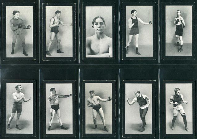   BOXING TOBACCO CARDS Cohen Weenen & Co FAMOUS BOXERS Green Back 1912