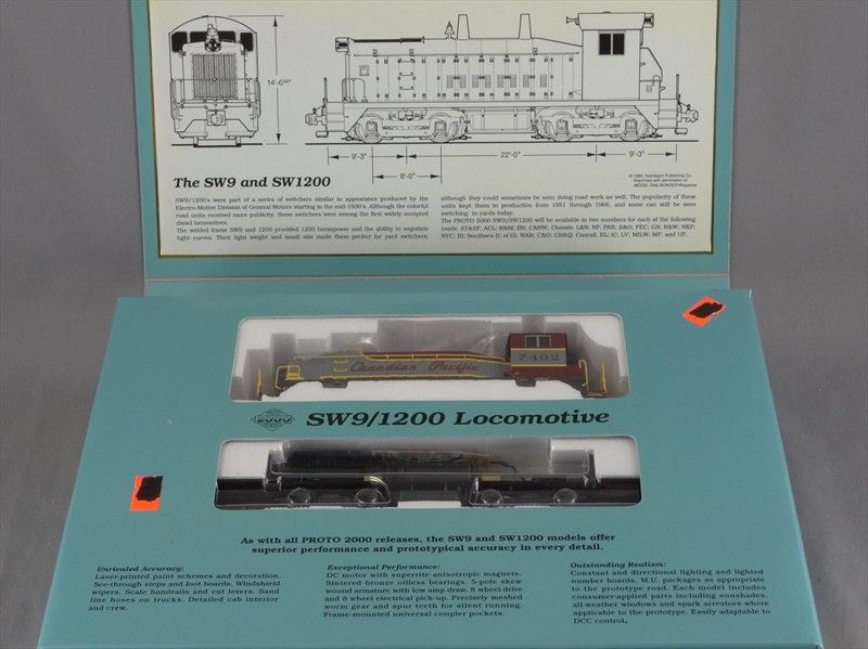     HO SCALE PROTO 2000 88104 SW9/1200 CP CANADIAN PACIFIC 7402 DIESEL