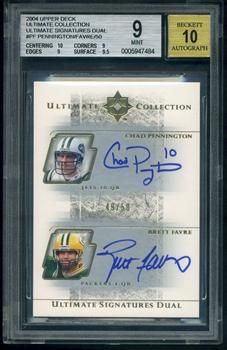 2004 Ultimate Signatures Dual Brett Favre Auto /50  