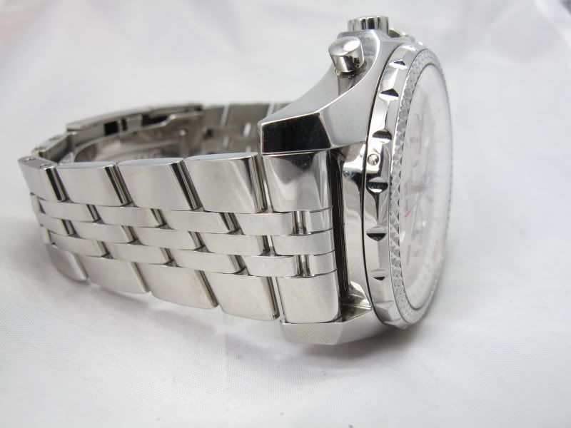 BREITLING BENTLEY 6.75 STAINLESS STEEL ON BRACELET & LEATHER BOX 