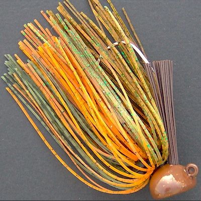 oz Flat Football Jig ~ Pumpkinseed Green Sunfish  