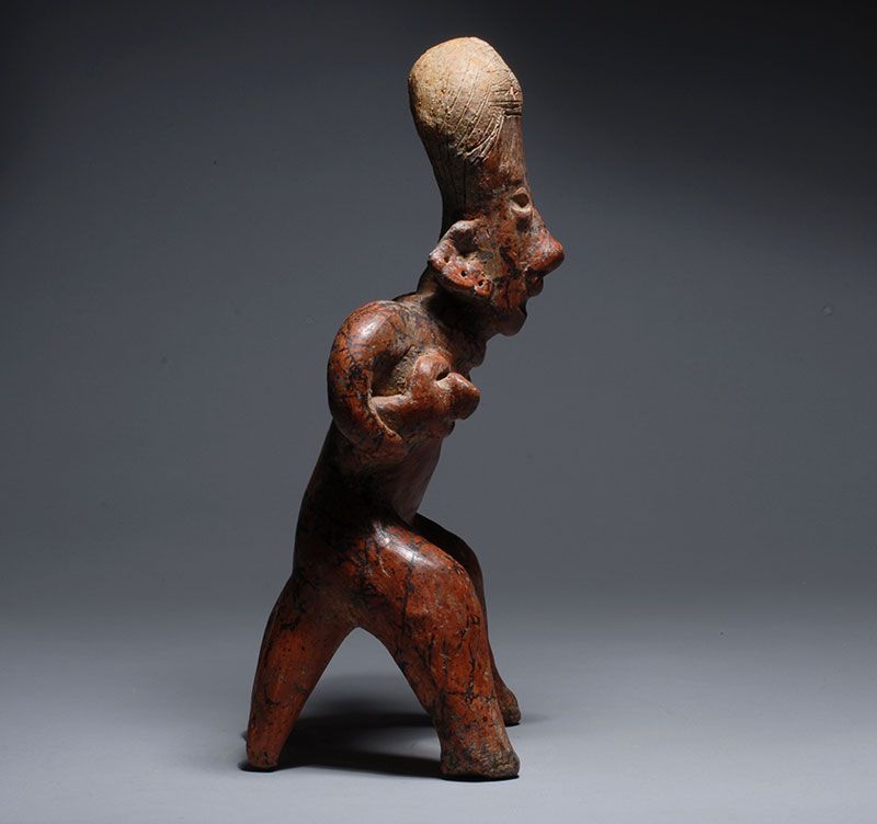 wonderful and very high quality ancient Nayarit earthenware figure 