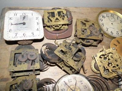   Lot Vintage Clock Faces Gears Parts for Building Steam Punk Art Models