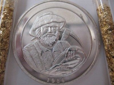 OZ999 1986 CALIFORNIA PROSPECTOR SILVER COIN BULLION 2012 $ CRASH 