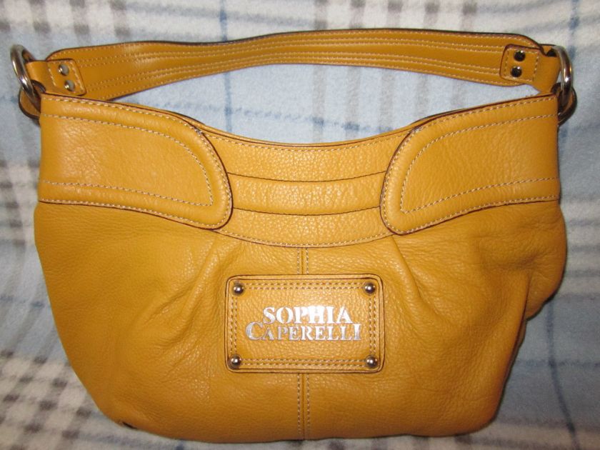 NWT Sophia Caperelli Marigold Soft Leather Shoulder Bag CUTE  