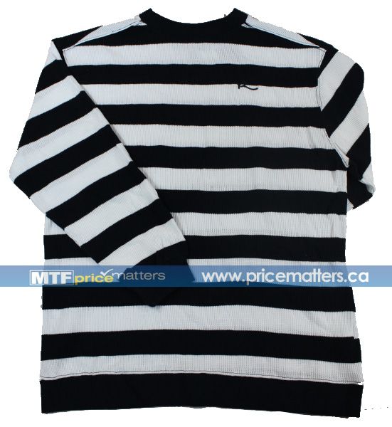 Mens Roca Wear Long Sleeved Striped Shirt  