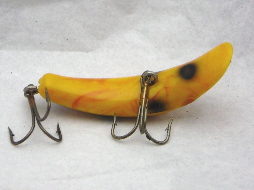 Vintage Old Lure Fishing Hook Polka Dot Plastic Early  