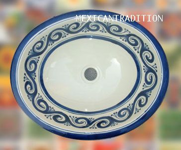 52) SMALL MEXICAN SINK BATHROOM CERAMIC DROP IN MEXICO  