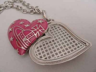 BN Vivienne Westwood Silver ORB Heart Pendant Necklace  BOXED  Great 