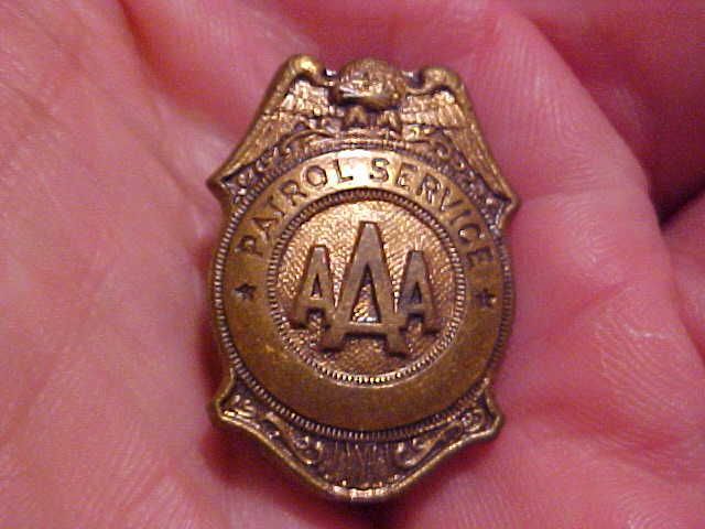 Vintage AAA Patrol Service Mini Pinback Badge  